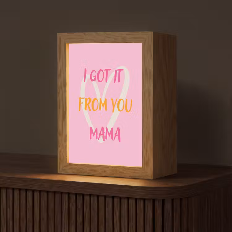 Tafellamp - Mama - Quote - Hart - Roze — 1