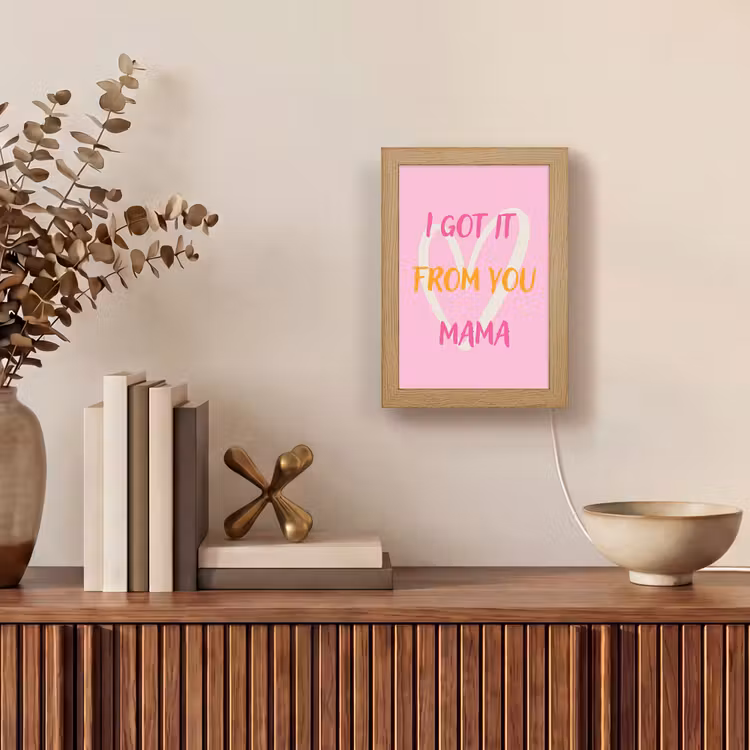 Tafellamp - Mama - Quote - Hart - Roze — 4