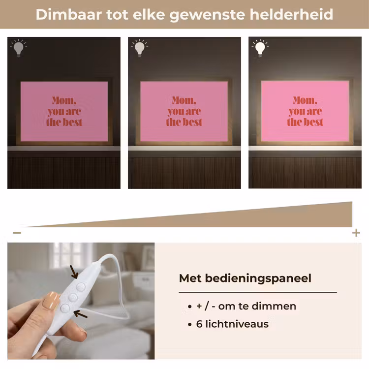 Tafellamp - Moeder - Boodschap -Roze — 8