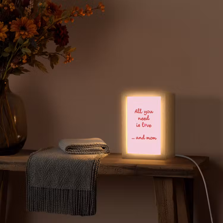 Tafellamp - Moeder - Love - Tekst - Rood — 2
