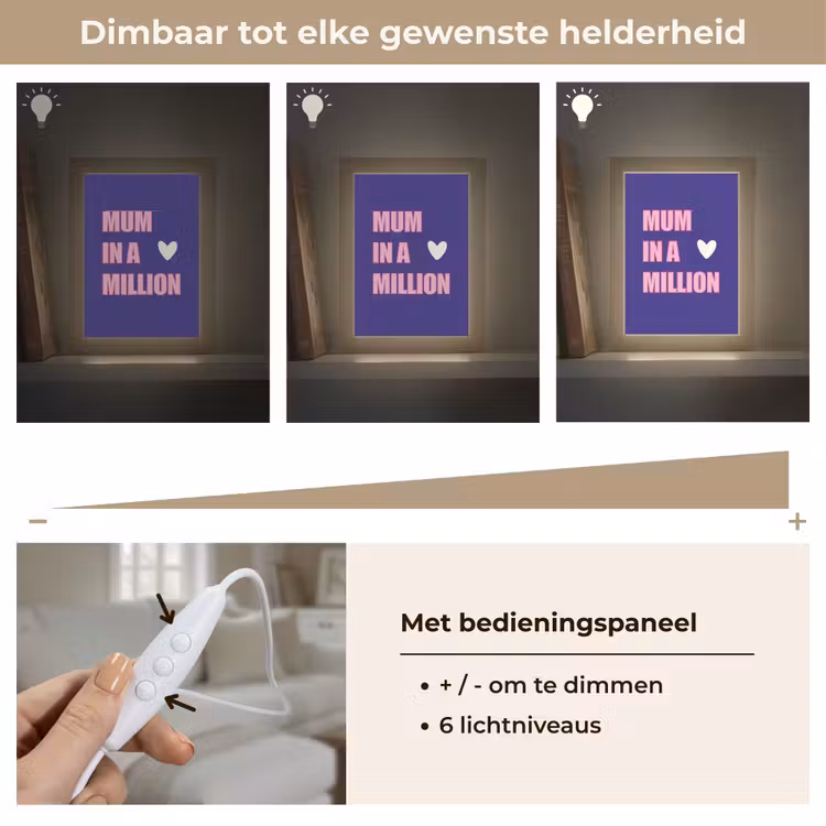 Tafellamp - Moeder - Tekst - Blauw - Hartje — 7