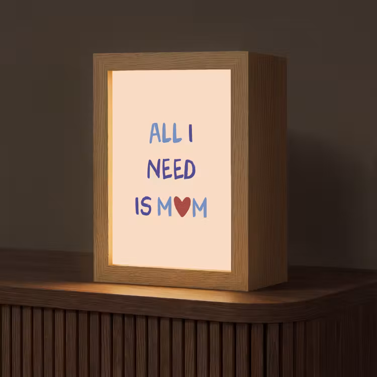 Tafellamp - Moeder - Tekst - Hartje - Rood — 1