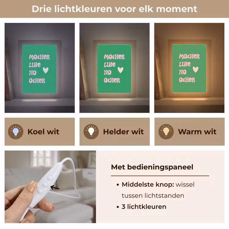 Tafellamp - Tekst - Hartje - Moeder - Groen — 6