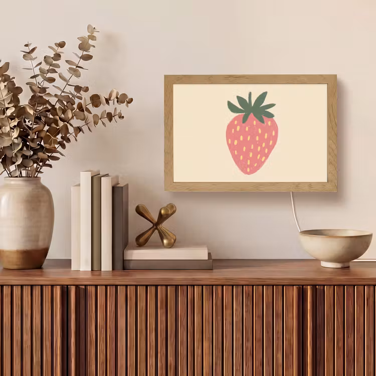 Tafellamp - Aardbei - Minimalistisch - Rood - Fruit — 3