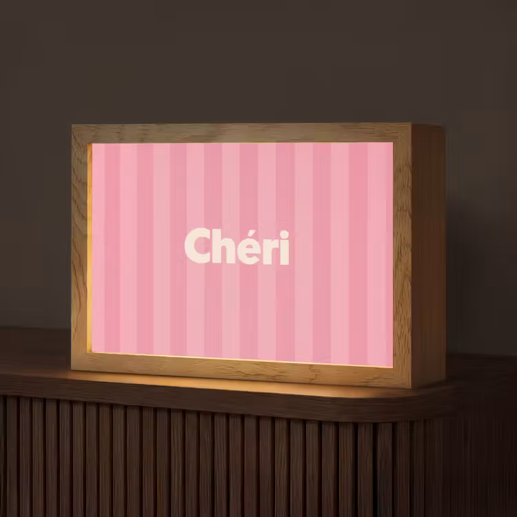 Tafellamp - Gestreept - Roze - Chéri — 1
