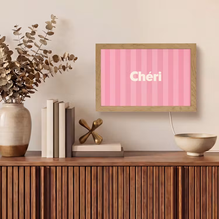 Tafellamp - Gestreept - Roze - Chéri — 3