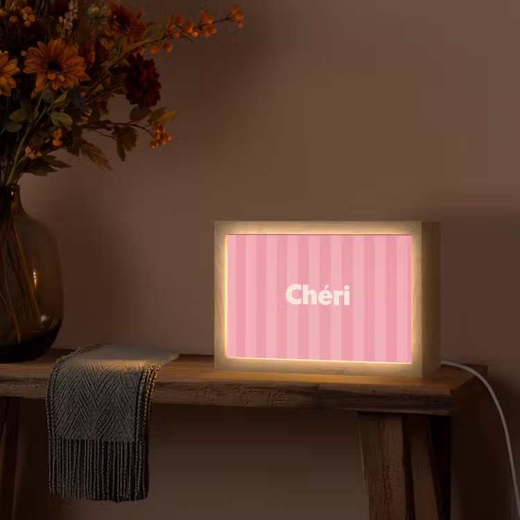 Tafellamp - Gestreept - Roze - Chéri — 4