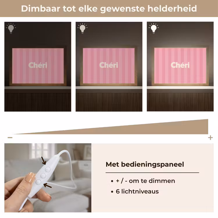 Tafellamp - Gestreept - Roze - Chéri — 8