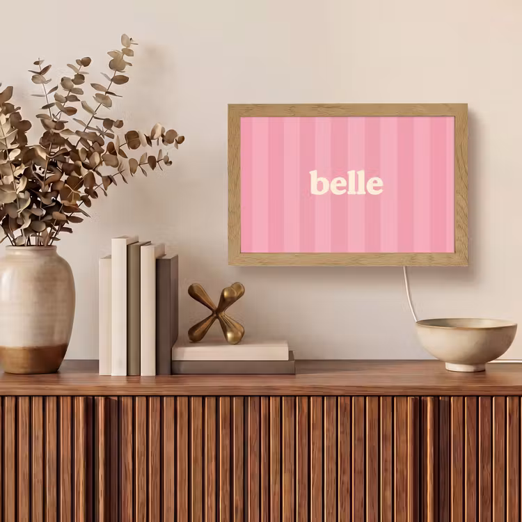 Tafellamp - Roze - Gestreept - Belle — 3