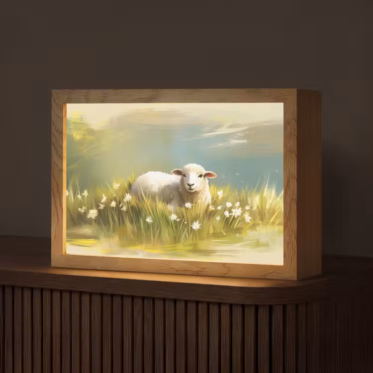 Tafellamp - Schaap - Weide - Groen — 1