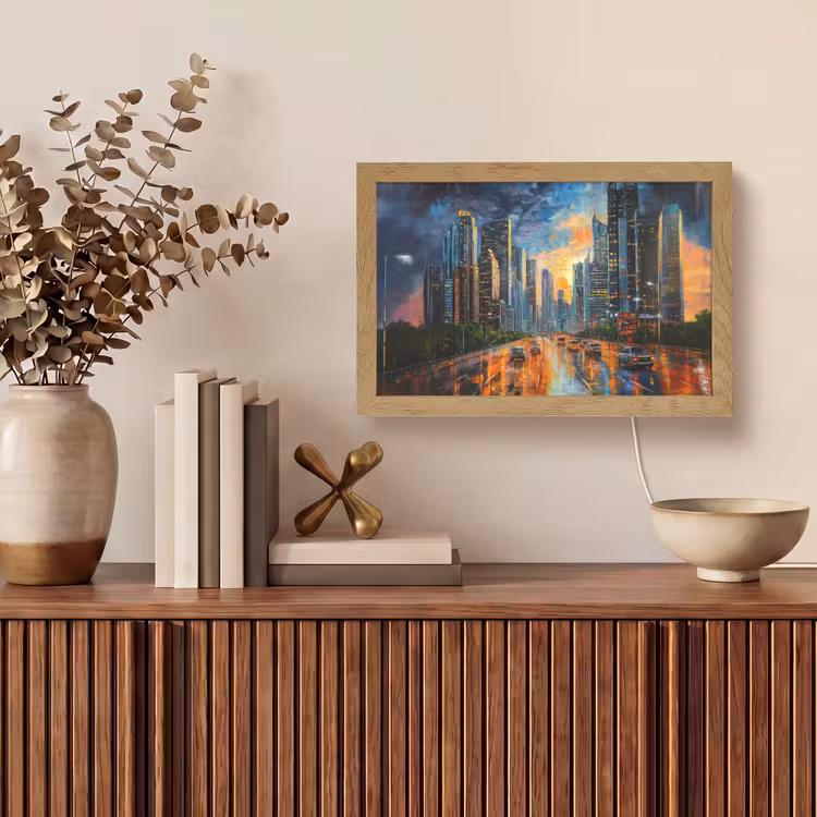 Tafellamp - Auto - Skyline - Zon - Blauw — 3