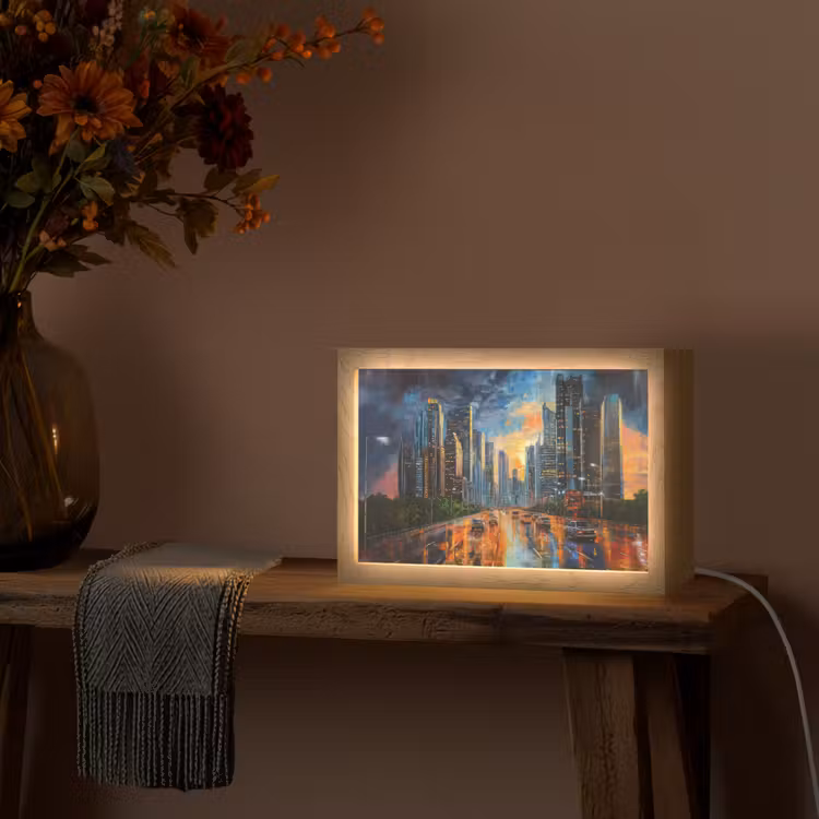 Tafellamp - Auto - Skyline - Zon - Blauw — 4