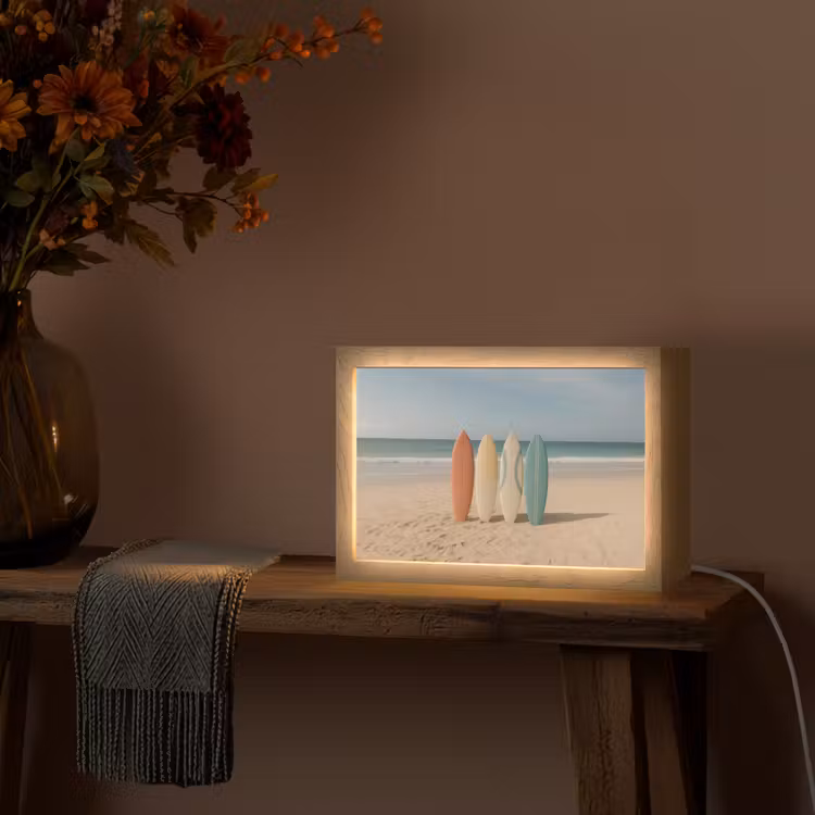 Tafellamp - Strand - Surfbord - Pastel — 4