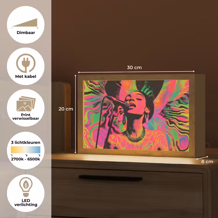 Tafellamp - Neon - Vrouw - Microfoon — 7