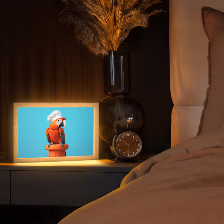 Tafellamp - Ara - Koksmuts - Sokkel - Grappig — 2