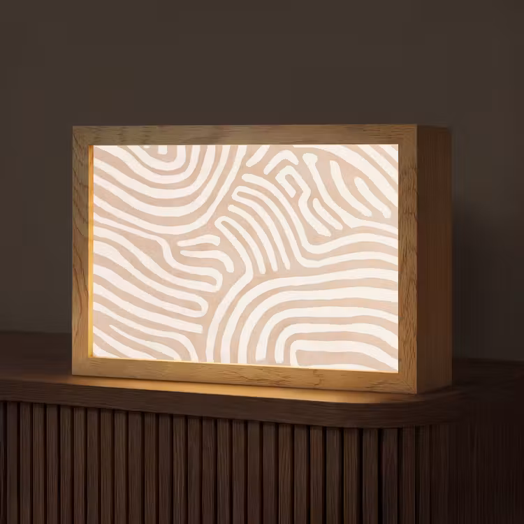 Tafellamp - Beige - Aardspatroon — 1