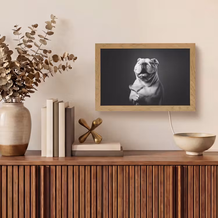 Tafellamp - Buldog - Hond - Glas — 3