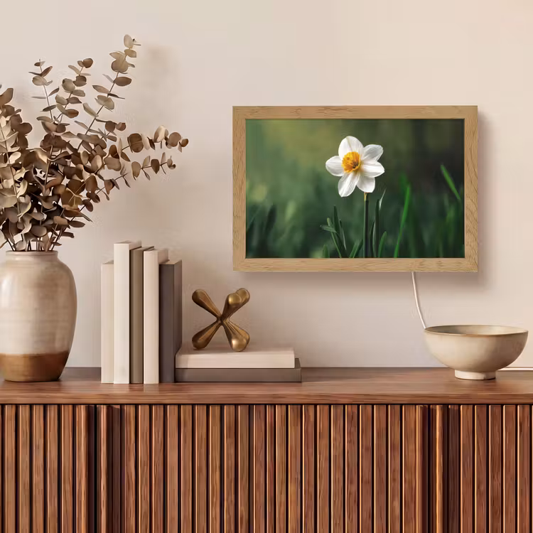 Tafellamp - Narcis - Bloem - Wit - Grassprieten — 3