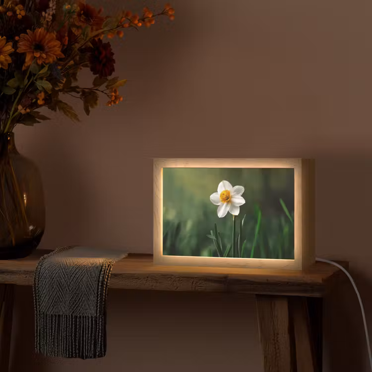 Tafellamp - Narcis - Bloem - Wit - Grassprieten — 4