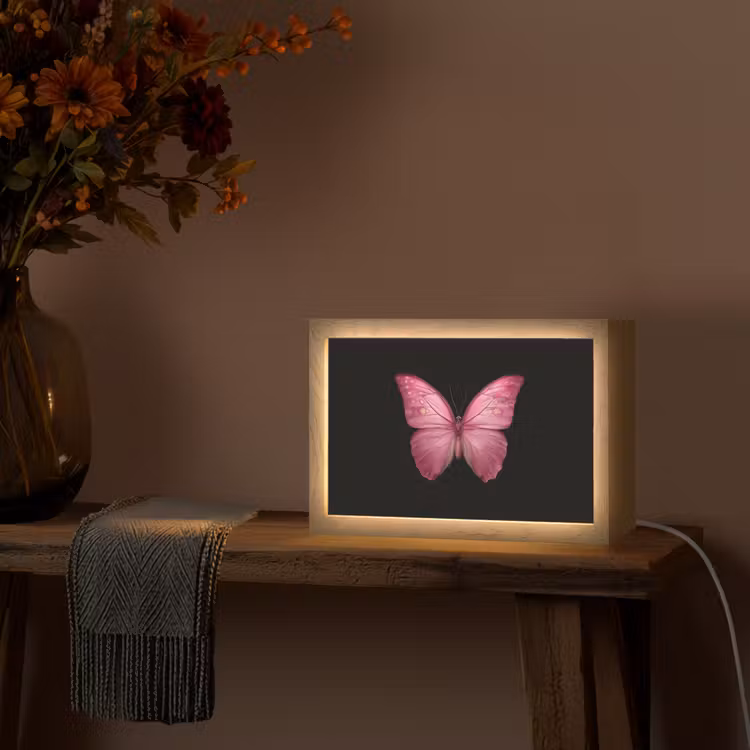 Tafellamp - Vlinder - roze - Elegant — 4