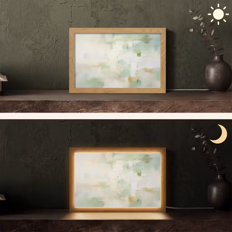 Tafellamp - Abstract - Kunst - Wit - Groen - Modern — 5