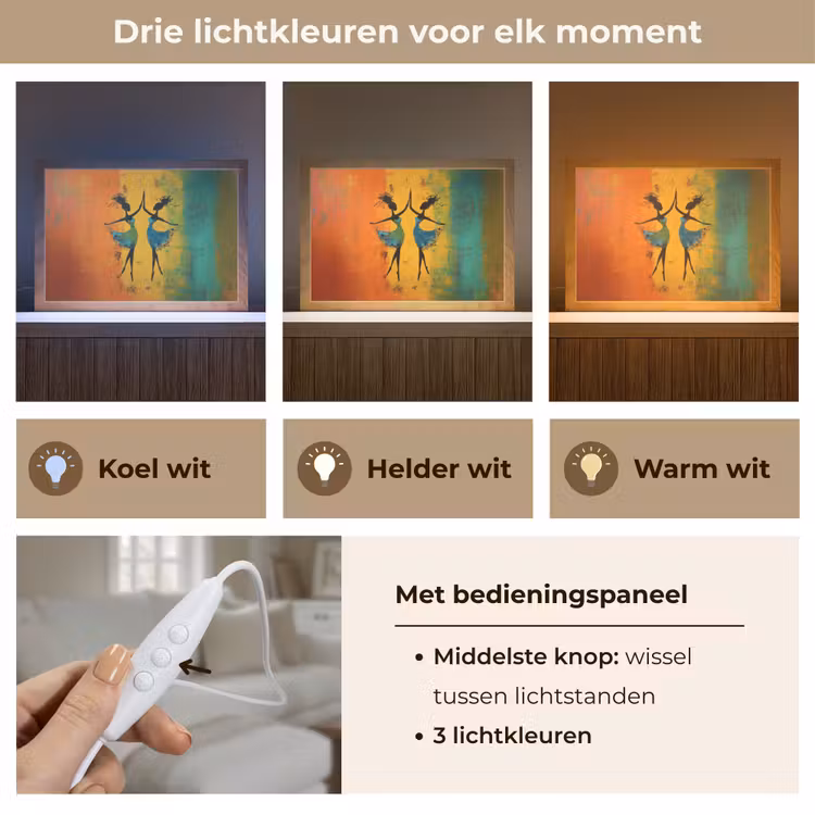 Tafellamp - Dansen - Vrouwen - Verfstructuur — 6