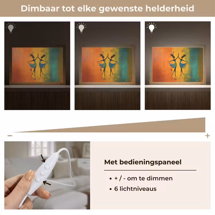 Tafellamp - Dansen - Vrouwen - Verfstructuur — 8