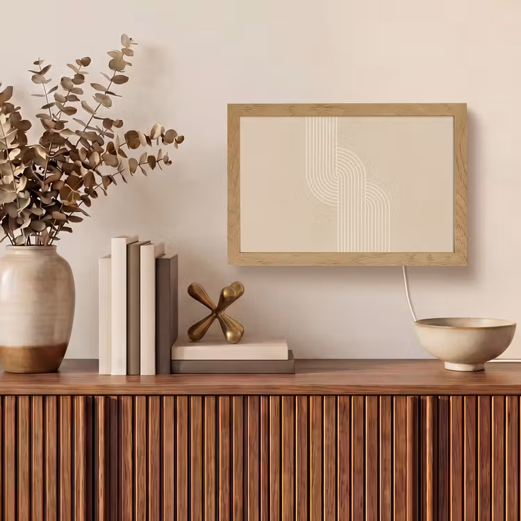 Tafellamp - Parallelle lijnen - Lichte textuur - Beige — 3