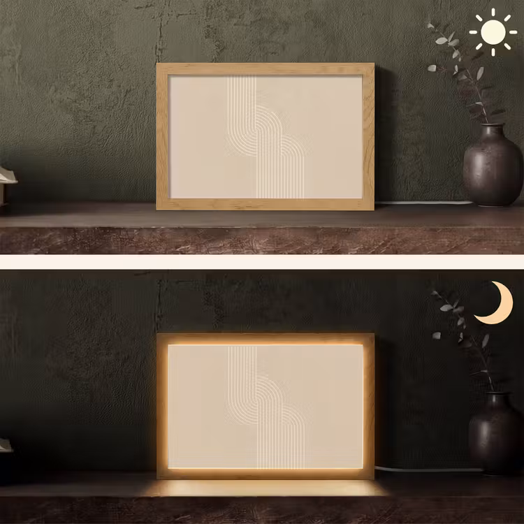 Tafellamp - Parallelle lijnen - Lichte textuur - Beige — 5