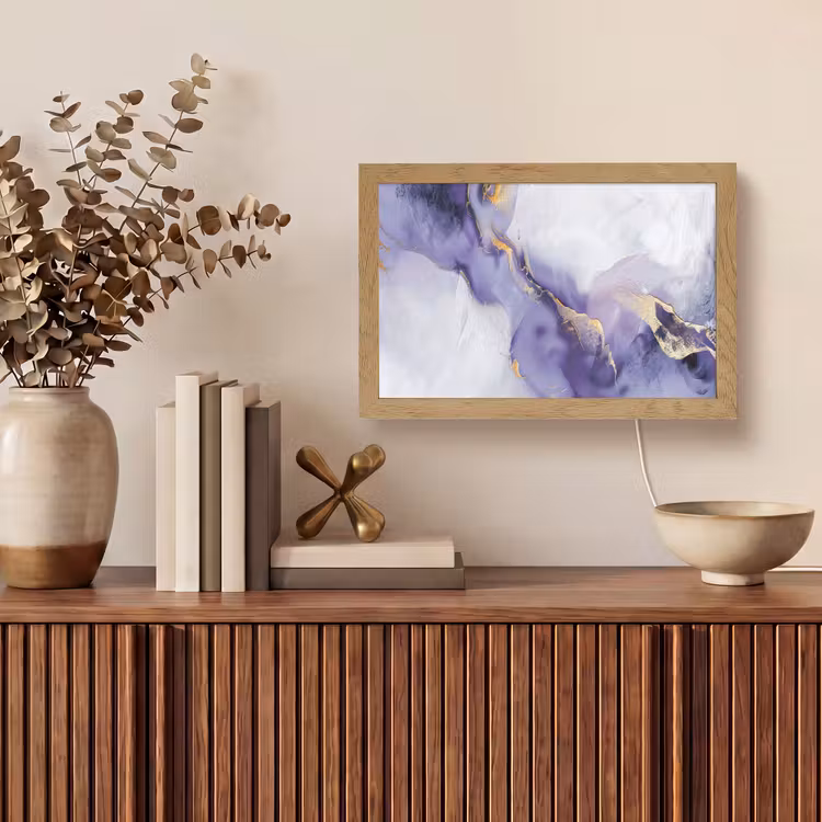 Tafellamp - Paars - Modern - Marmer - Abstract — 3