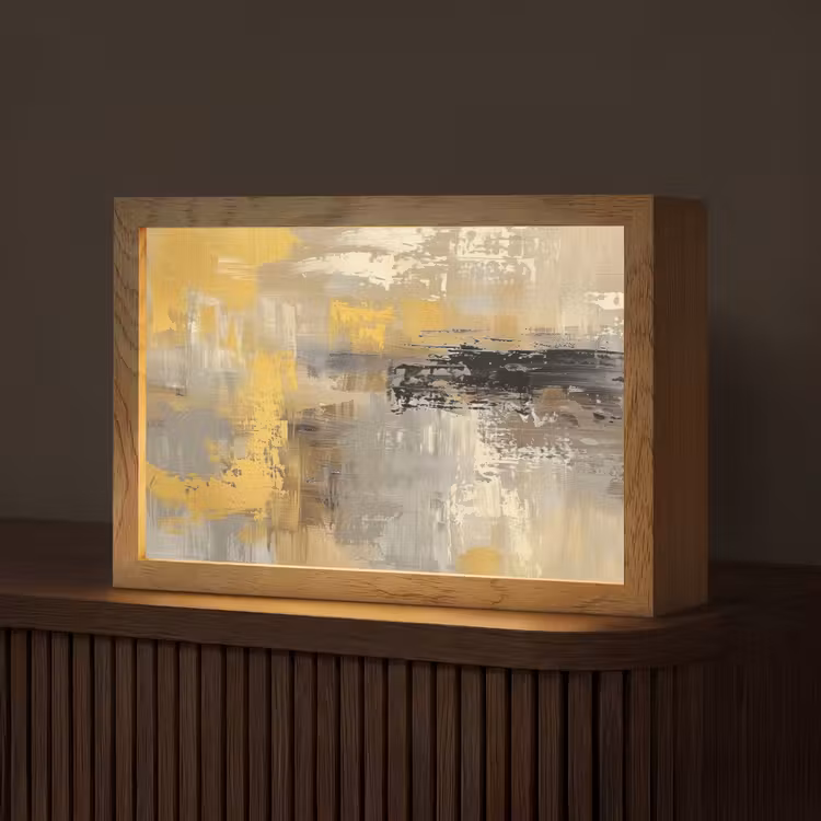 Tafellamp - Abstract - Geel - Modern - Beige — 1