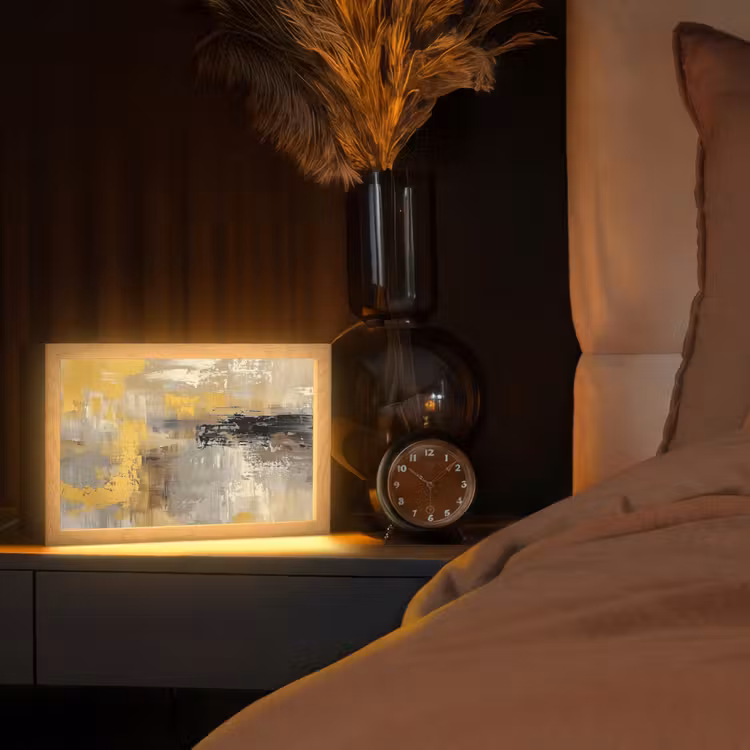 Tafellamp - Abstract - Geel - Modern - Beige — 2