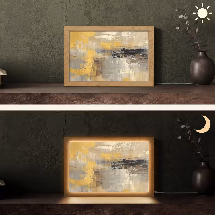 Tafellamp - Abstract - Geel - Modern - Beige — 5