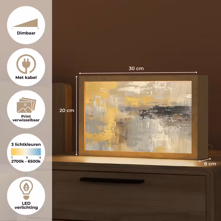 Tafellamp - Abstract - Geel - Modern - Beige — 7