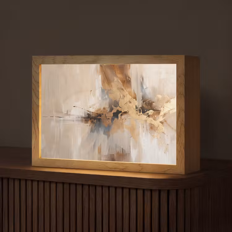 Tafellamp - Modern - Bruin - Abstract - Beige — 1