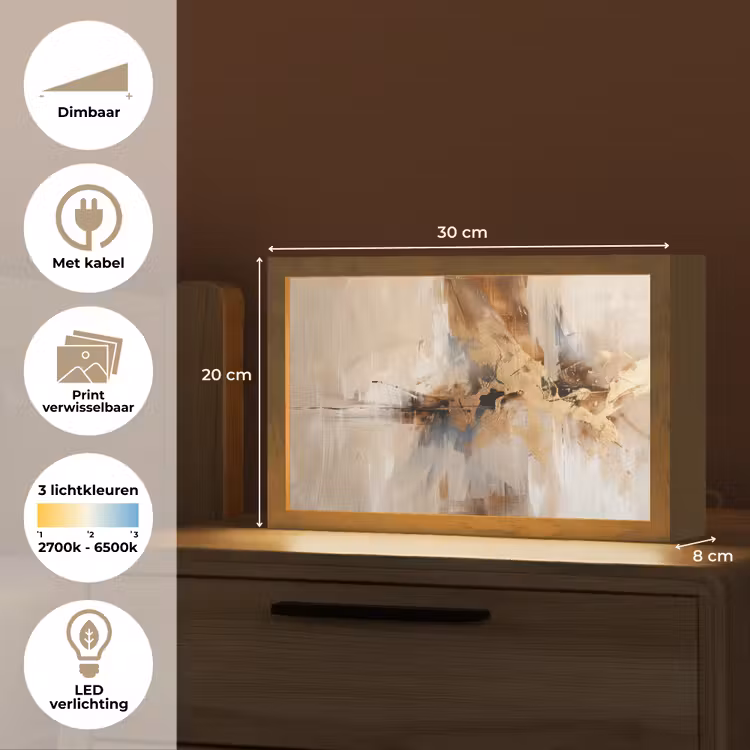 Tafellamp - Modern - Bruin - Abstract - Beige — 7