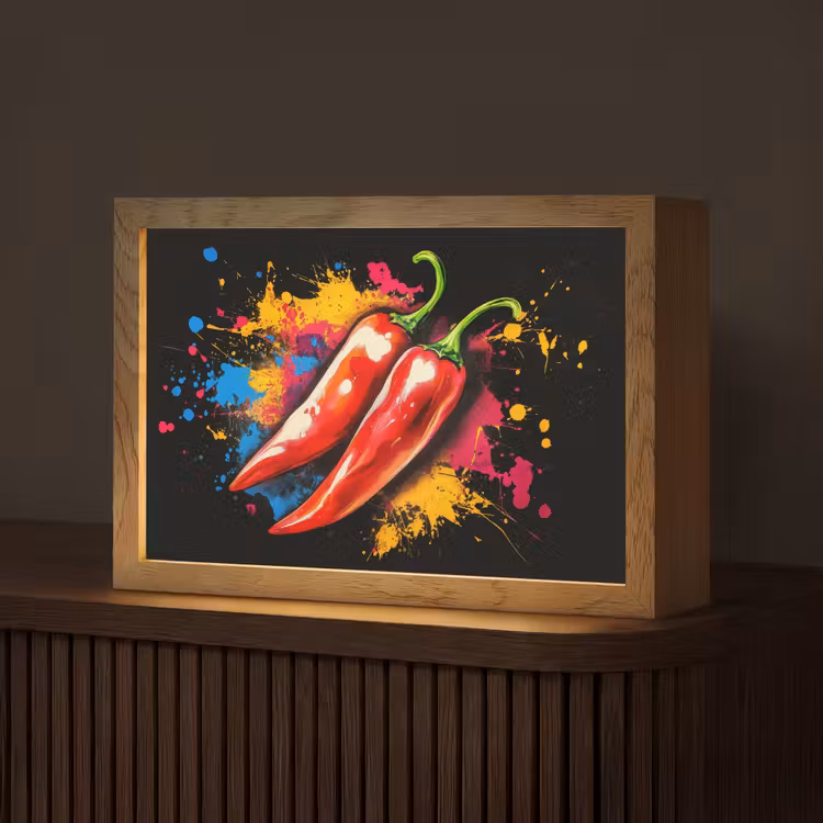 Tafellamp - Peper - Graffiti - Verf - Abstract - Modern - Kleurrijk — 1