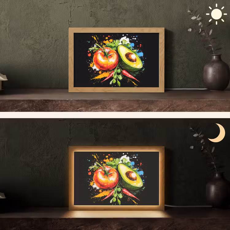 Tafellamp - Tomaat - Avocado - Peper - Graffiti - Verf - Modern — 5