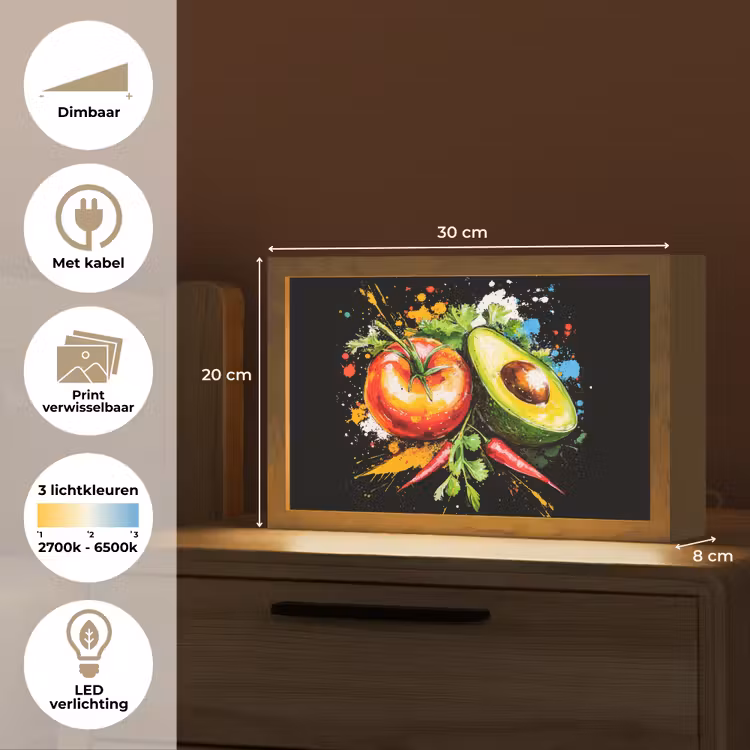 Tafellamp - Tomaat - Avocado - Peper - Graffiti - Verf - Modern — 7