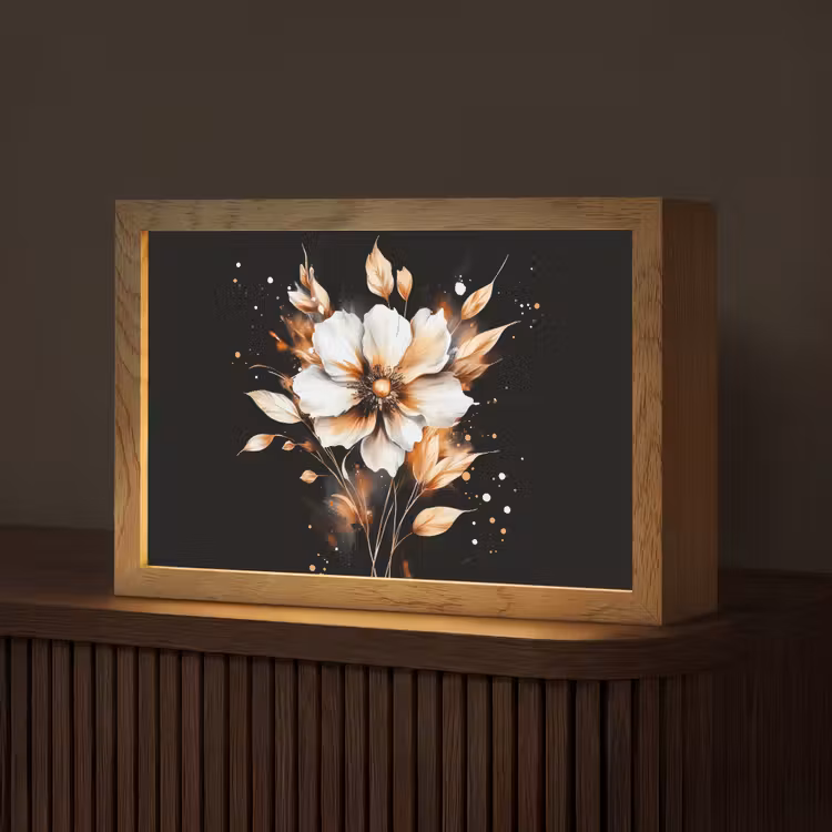 Tafellamp - Bloem - Verf - Goud - Graffiti - Modern — 1
