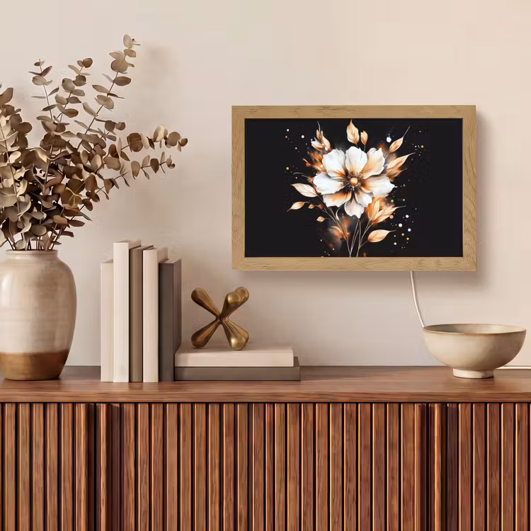 Tafellamp - Bloem - Verf - Goud - Graffiti - Modern — 3