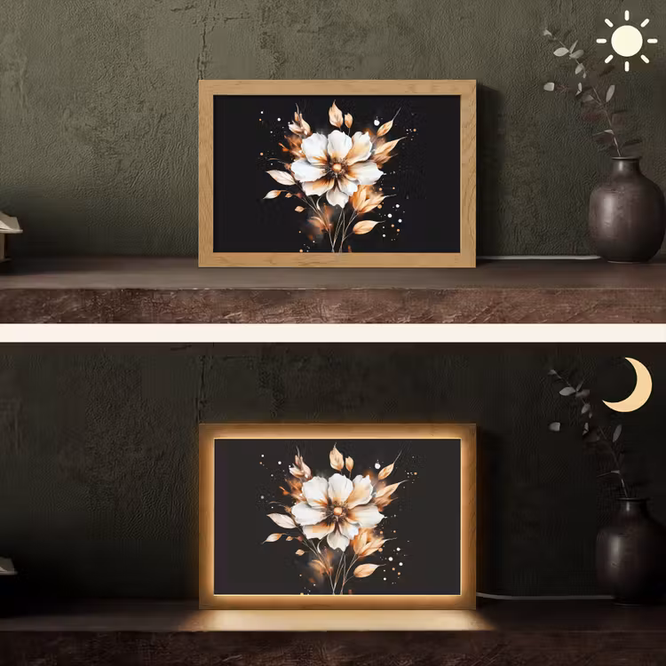 Tafellamp - Bloem - Verf - Goud - Graffiti - Modern — 5