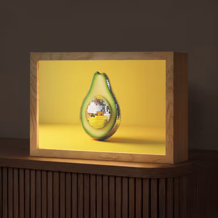 Tafellamp - Avocado - Discobal - Geel - Glitter — 1