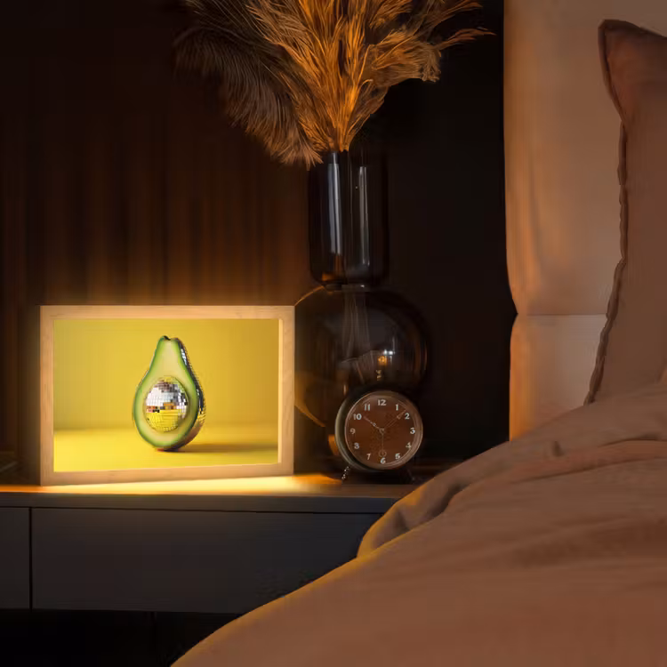 Tafellamp - Avocado - Discobal - Geel - Glitter — 2