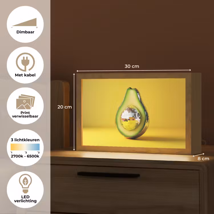 Tafellamp - Avocado - Discobal - Geel - Glitter — 7