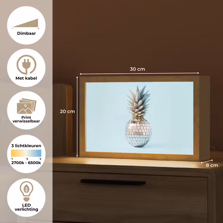 Tafellamp - Blauw - Ananas - Disco - Discobal — 7