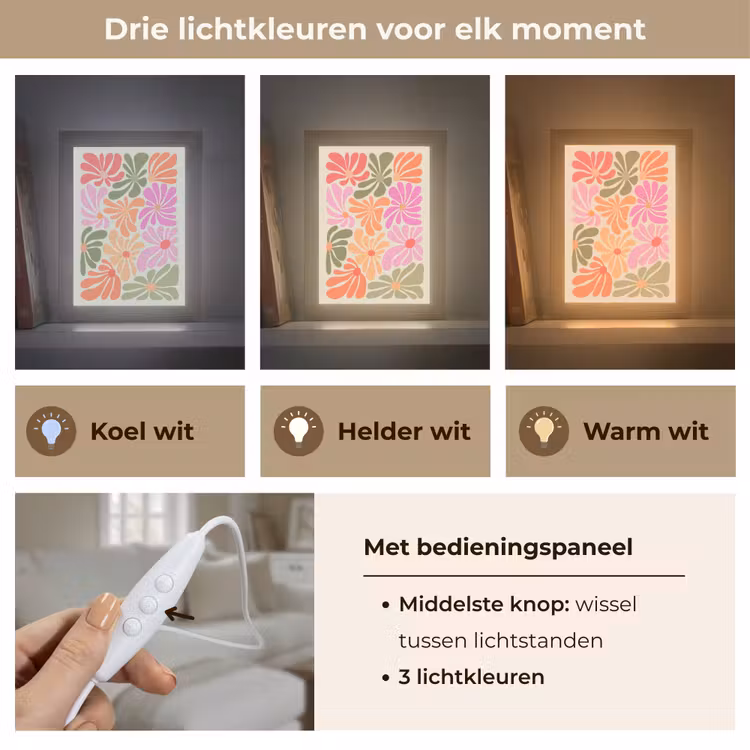 Tafellamp - Bloemvormen - Retro - Kleurrijk — 6