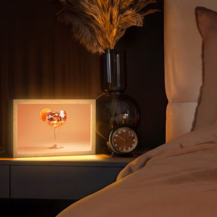 Tafellamp - Drank - Oranje - Glitter - Disco — 2