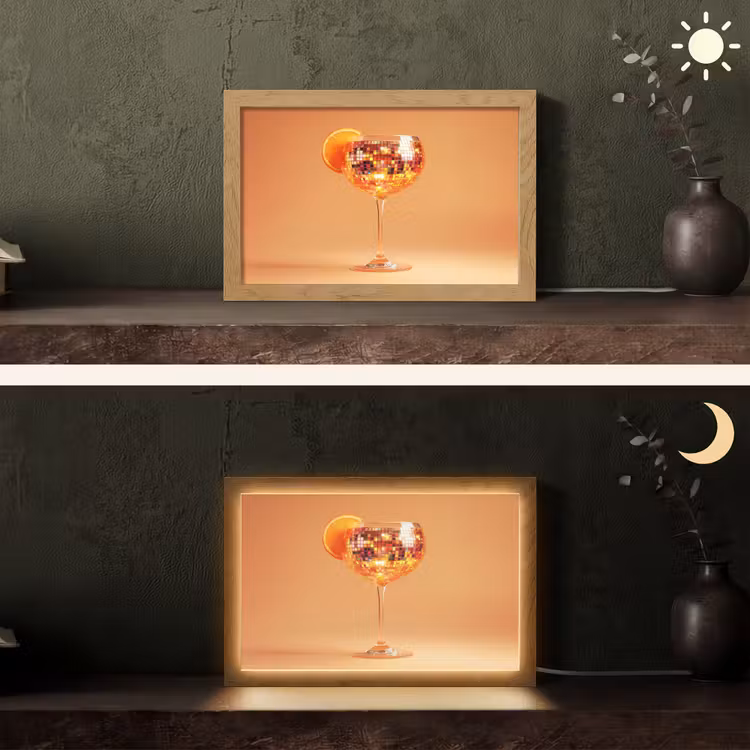 Tafellamp - Drank - Oranje - Glitter - Disco — 5