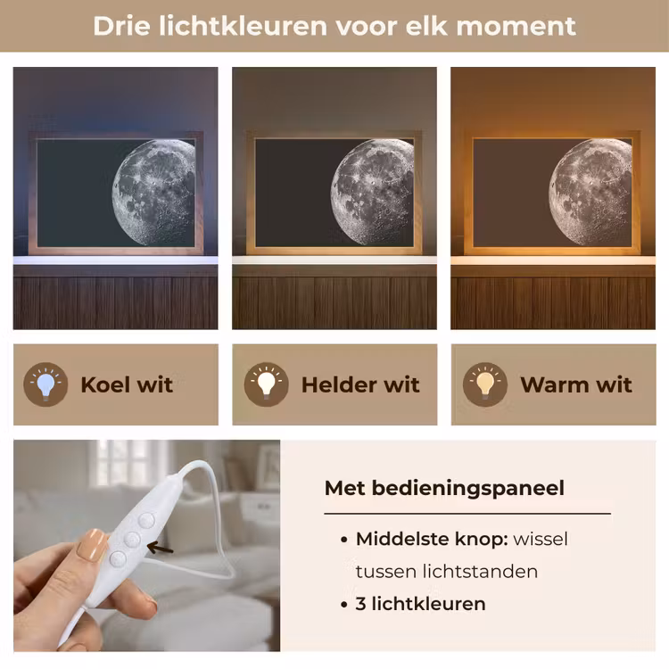 Tafellamp - Close-up - Maan - Wit - Textuur — 6